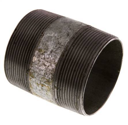 R 2 1/2'' Zinc plated Steel Double Pipe Nipple 50 Bar DIN 2982 - 80mm