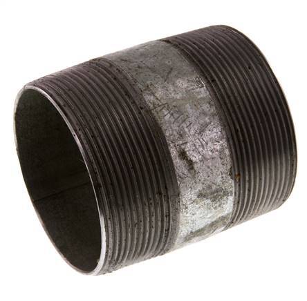 R 2 1/2'' Zinc plated Steel Double Pipe Nipple 50 Bar DIN 2982 - 80mm