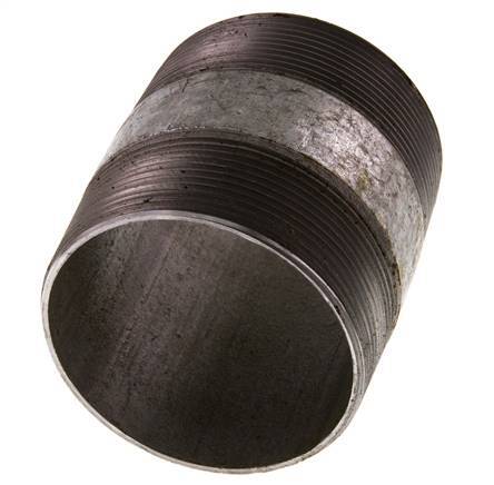 R 2 1/2'' Zinc plated Steel Double Pipe Nipple 50 Bar DIN 2982 - 80mm