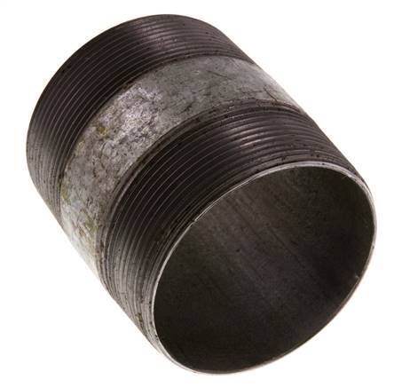 R 2 1/2'' Zinc plated Steel Double Pipe Nipple 50 Bar DIN 2982 - 80mm