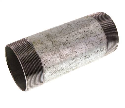 R 3'' Zinc plated Steel Double Pipe Nipple 50 Bar DIN 2982 - 200mm