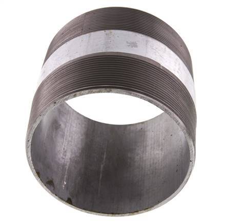 R 4'' Zinc plated Steel Double Pipe Nipple 50 Bar DIN 2982 - 100mm