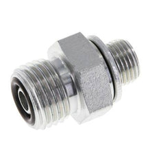 UNF 9/16''-18 x G 1/8'' Zinc plated Steel Double Nipple ORFS 630 Bar - Hydraulic