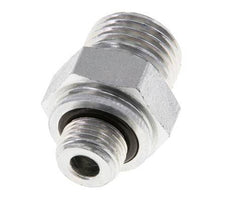 UNF 9/16''-18 x G 1/8'' Zinc plated Steel Double Nipple ORFS 630 Bar - Hydraulic