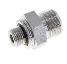 UNF 9/16''-18 x G 1/8'' Zinc plated Steel Double Nipple ORFS 630 Bar - Hydraulic