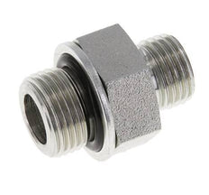 UNF 9/16''-18 x G 3/8'' Zinc plated Steel Double Nipple ORFS 630 Bar - Hydraulic