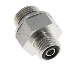 UNF 9/16''-18 x G 3/8'' Zinc plated Steel Double Nipple ORFS 630 Bar - Hydraulic