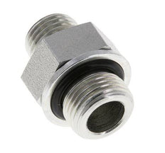 UNF 9/16''-18 x G 3/8'' Zinc plated Steel Double Nipple ORFS 630 Bar - Hydraulic