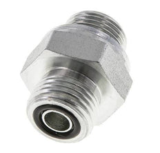 UN 11/16''-16 x G 3/8'' Zinc plated Steel Double Nipple ORFS 630 Bar - Hydraulic