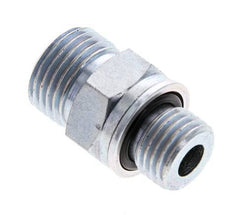 UN 11/16''-16 x M14x1.5 Zinc plated Steel Double Nipple ORFS 630 Bar - Hydraulic