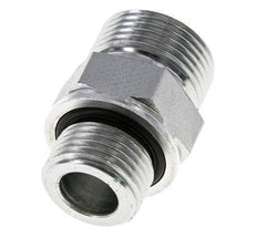 UNS 1''-14 x G 1/2'' Zinc plated Steel Double Nipple ORFS 400 Bar - Hydraulic