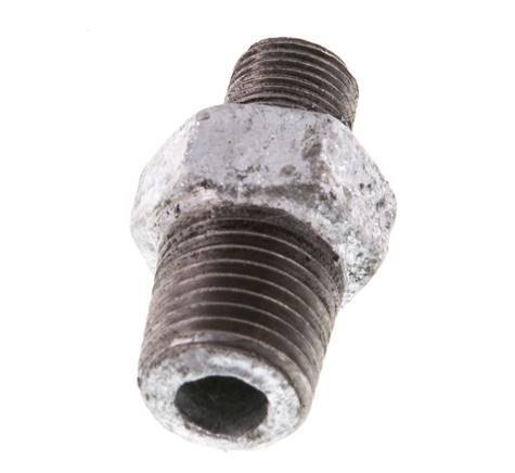 R 1/4'' x R 1/8'' Zinc plated Cast iron Double Nipple 25 Bar