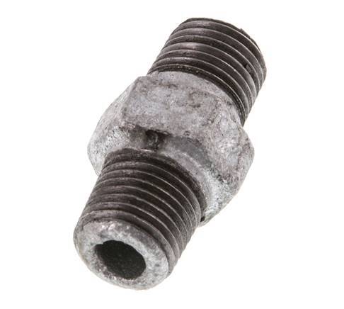 R 1/4'' Zinc plated Cast iron Double Nipple 25 Bar [2 Pieces]