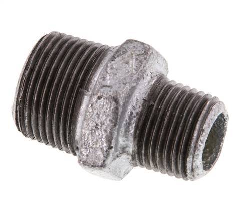 R 3/4'' x R 1/2'' Zinc plated Cast iron Double Nipple 25 Bar [2 Pieces]