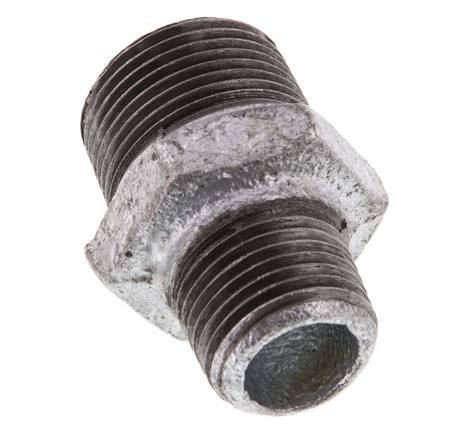 R 3/4'' x R 1/2'' Zinc plated Cast iron Double Nipple 25 Bar [2 Pieces]