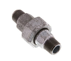 R 3/8'' Zinc plated Cast iron Double Nipple 3-pieces with Conically sealing 25 Bar