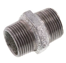 R 1'' Zinc plated Cast iron Double Nipple 25 Bar [2 Pieces]