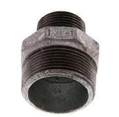 R 1 1/2'' x R 1'' Zinc plated Cast iron Double Nipple 25 Bar