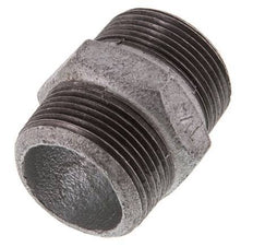 R 1 1/4'' Zinc plated Cast iron Double Nipple 25 Bar [2 Pieces]