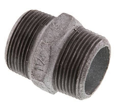 R 1 1/4'' Zinc plated Cast iron Double Nipple 25 Bar [2 Pieces]