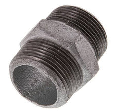 R 1 1/4'' Zinc plated Cast iron Double Nipple 25 Bar [2 Pieces]