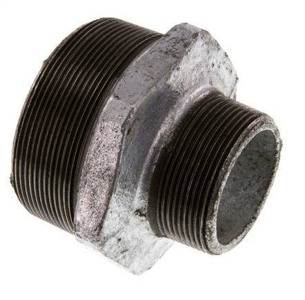 R 3'' x R 2'' Zinc plated Cast iron Double Nipple 25 Bar