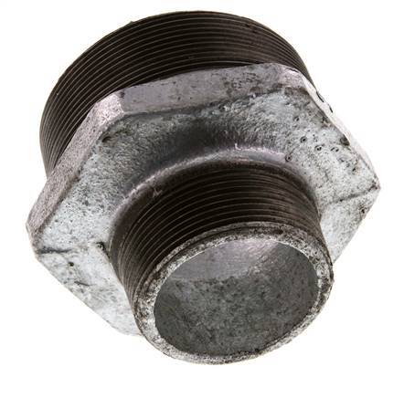 R 3'' x R 2'' Zinc plated Cast iron Double Nipple 25 Bar