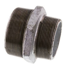 R 3'' x R 2 1/2'' Zinc plated Cast iron Double Nipple 25 Bar