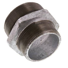 R 3'' x R 2 1/2'' Zinc plated Cast iron Double Nipple 25 Bar