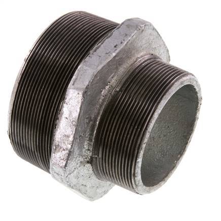 R 4'' x R 3'' Zinc plated Cast iron Double Nipple 25 Bar