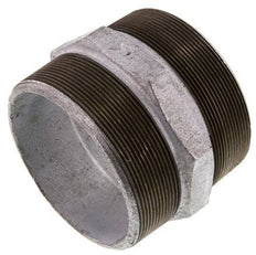 R 4'' Zinc plated Cast iron Double Nipple 25 Bar