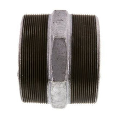 R 4'' Zinc plated Cast iron Double Nipple 25 Bar