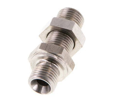 G 1/4'' Stainless steel Bulkhead Double nipple 350 Bar - Hydraulic