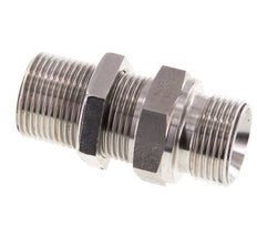 G 3/4'' Stainless steel Bulkhead Double nipple 325 Bar - Hydraulic