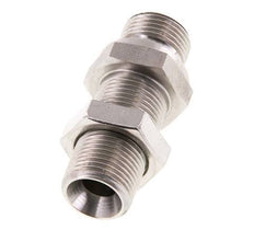 G 3/8'' Stainless steel Bulkhead Double nipple 325 Bar - Hydraulic