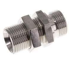 G 1'' Stainless steel Bulkhead Double nipple 225 Bar - Hydraulic