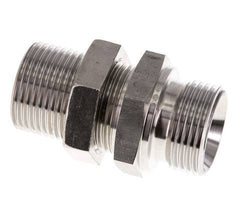 G 1'' Stainless steel Bulkhead Double nipple 225 Bar - Hydraulic
