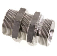 G 1 1/2'' Stainless steel Bulkhead Double nipple 190 Bar - Hydraulic