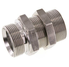 G 1 1/2'' Stainless steel Bulkhead Double nipple 190 Bar - Hydraulic