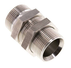 G 1 1/4'' Stainless steel Bulkhead Double nipple 190 Bar - Hydraulic