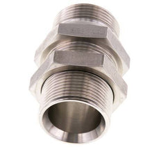 G 1 1/4'' Stainless steel Bulkhead Double nipple 190 Bar - Hydraulic