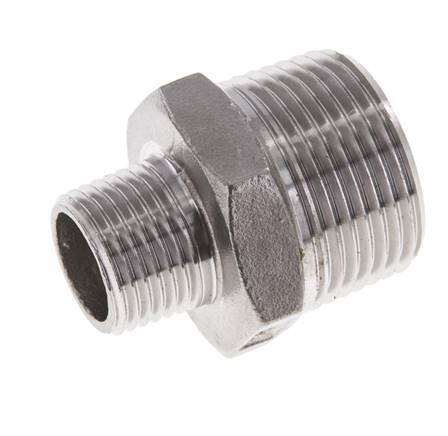 1/2'' NPT x 1'' NPT Stainless steel Double Nipple 16 Bar