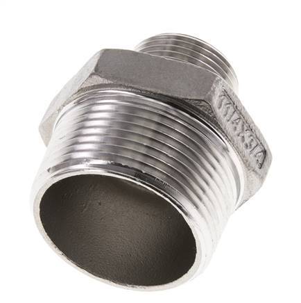 3/4'' NPT x 1 1/4'' NPT Stainless steel Double Nipple 16 Bar