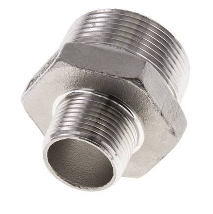 3/4'' NPT x 1 1/4'' NPT Stainless steel Double Nipple 16 Bar