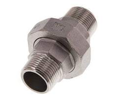 R 3/4'' Stainless steel Double Nipple 3-pieces with Conically sealing 16 Bar