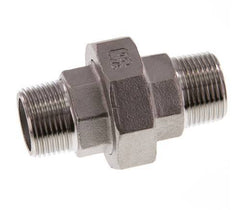 R 3/4'' Stainless steel Double Nipple 3-pieces with Conically sealing 16 Bar