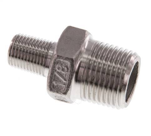 R 3/8'' x R 1/8'' Stainless steel Double Nipple 16 Bar [2 Pieces]