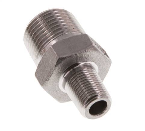 R 3/8'' x R 1/8'' Stainless steel Double Nipple 16 Bar [2 Pieces]