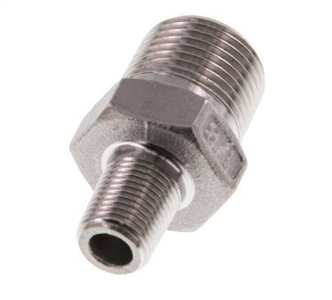 R 3/8'' x R 1/8'' Stainless steel Double Nipple 16 Bar [2 Pieces]