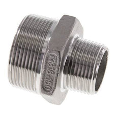 1'' NPT x 1 1/2'' NPT Stainless steel Double Nipple 16 Bar